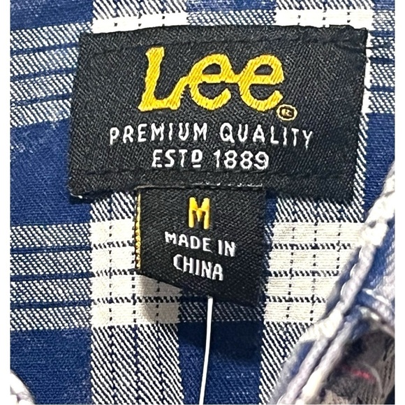 New With Tag Vintage Lee Plaid Western Button Up Shirt - Picture 3 of 13